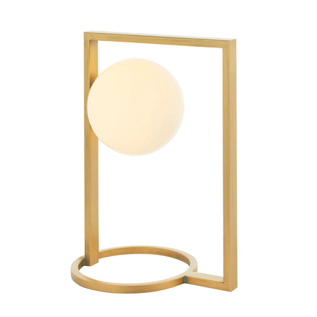 Endon Lighting - 92493 - Endon Lighting 92493 Teo 1lt Table Indoor light fitting Brushed gold finish & gloss opal glass