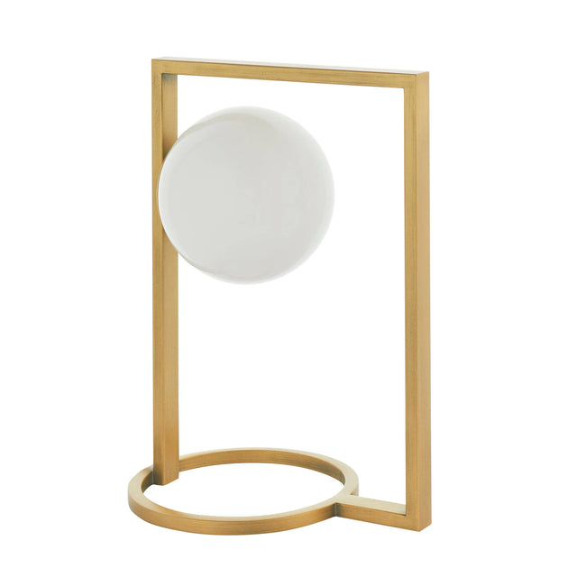 Endon Lighting - 92493 - Endon Lighting 92493 Teo 1lt Table Indoor light fitting Brushed gold finish & gloss opal glass