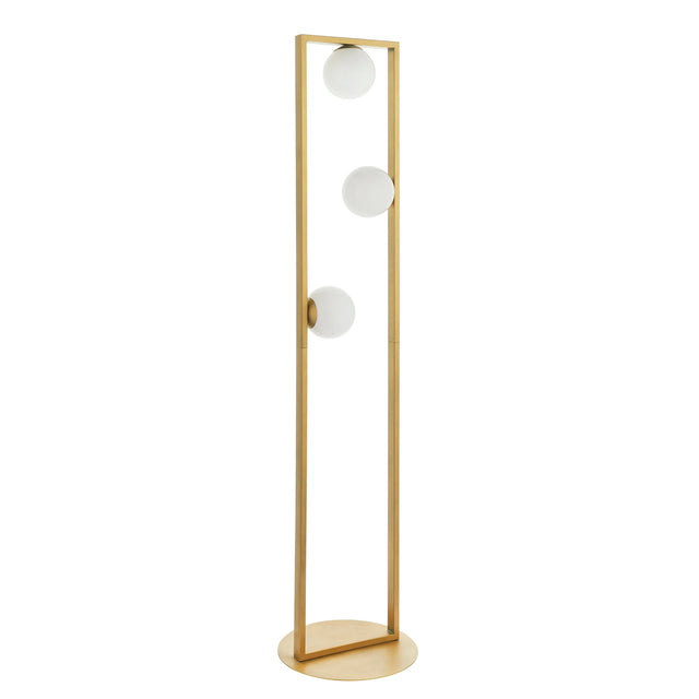 Endon Lighting - 92494 - Endon Lighting 92494 Teo 3lt Floor Indoor light fitting Brushed gold finish & gloss opal glass