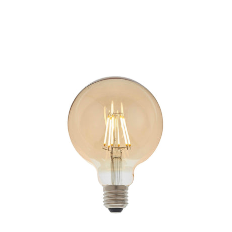 Endon Lighting - 93030 - Endon Lighting 93030 E27 LED filament globe Un-Zoned Accessories Amber glass Dimmable