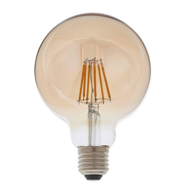 Endon Lighting - 93030 - Endon Lighting 93030 E27 LED filament globe Un-Zoned Accessories Amber glass Dimmable