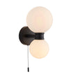 Endon Lighting - 93523 - Endon Lighting 93523 Pulsa Bathroom Wall Light Matt black & matt white glass Non-dimmable