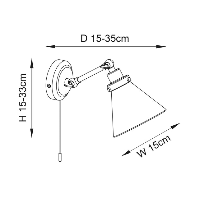 Endon Lighting - 93853 - Endon Lighting 93853 Faraday Bathroom Wall Light Chrome plate & clear glass Non-dimmable