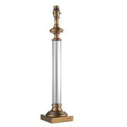 Endon Lighting - 94350 - Endon Lighting 94350 Avebury Indoor Table Lamps Antique brass plate & clear glass Non-dimmable