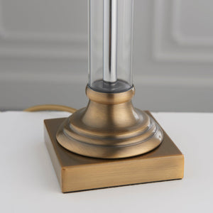 Endon Lighting - 94350 - Endon Lighting 94350 Avebury Indoor Table Lamps Antique brass plate & clear glass Non-dimmable