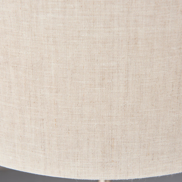 Endon Lighting - 94369 - Endon Lighting 94369 Highclere Indoor Table Lamps Brushed chrome plate & natural linen Non-dimmable