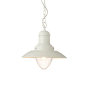 Endon Lighting - 94371 - Endon Lighting 94371 Polperro Indoor Pendant Light Gloss cream & clear glass Dimmable