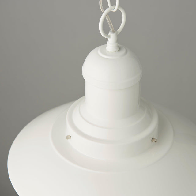 Endon Lighting - 94371 - Endon Lighting 94371 Polperro Indoor Pendant Light Gloss cream & clear glass Dimmable