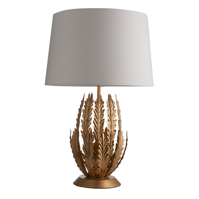 Endon Lighting - 95037 - Endon Lighting 95037 Delphine Indoor Table Lamps Gold leaf & ivory cotton fabric Non-dimmable