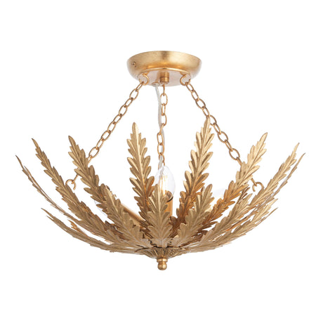 Endon Lighting - 95039 - Endon Lighting 95039 Delphine Indoor Flush Light Gold leaf Dimmable