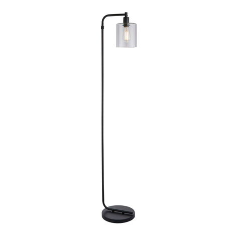 Endon Lighting - 95456 - Endon Lighting 95456 Toledo Indoor Floor Lamps Matt black & clear glass Non-dimmable