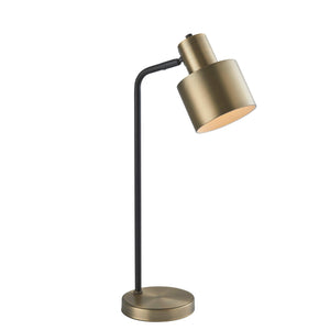 Endon Lighting - 95464 - Endon Lighting 95464 Mayfield Indoor Table Lamps Matt antique brass plate & matt black Non-dimmable