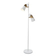 Endon Lighting - 95474 - Endon Lighting 95474 Gerik Indoor Floor Lamps White & aged brass paint Non-dimmable