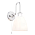 Endon Lighting - 95506 - Endon Lighting 95506 Piper 1lt Wall Bathroom light fitting Chrome plate & gloss opal glass