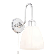 Endon Lighting - 95506 - Endon Lighting 95506 Piper 1lt Wall Bathroom light fitting Chrome plate & gloss opal glass