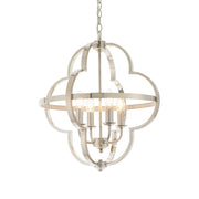 Endon Lighting - 95853 - Endon Lighting 95853 Barton Indoor Pendant Light Bright nickel plate & clear faceted acrylic Dimmable