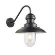 Endon Lighting - 95980 - Endon Lighting 95980 Hereford Outdoor Wall Light Matt black & clear glass Dimmable