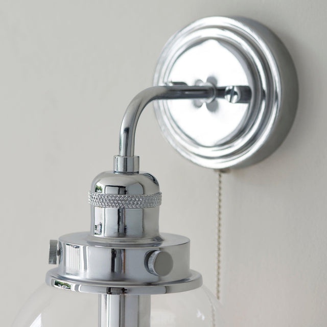 Endon Lighting - 96129 - Endon Lighting 96129 Cheswick Bathroom Wall Light Chrome plate & clear glass Non-dimmable