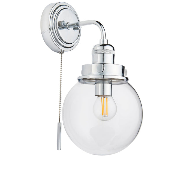 Endon Lighting - 96129 - Endon Lighting 96129 Cheswick Bathroom Wall Light Chrome plate & clear glass Non-dimmable