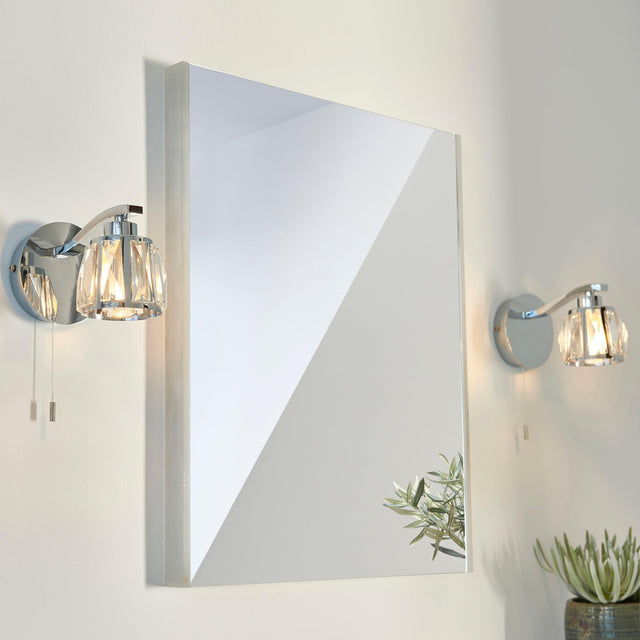 Endon Lighting - 96135 - Endon Lighting 96135 Ria Bathroom Wall Light Chrome plate & clear crystal glass Non-dimmable