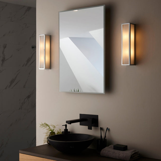 Endon Lighting - 96137 - Endon Lighting 96137 Newham Bathroom Wall Light Chrome plate & frosted glass Dimmable