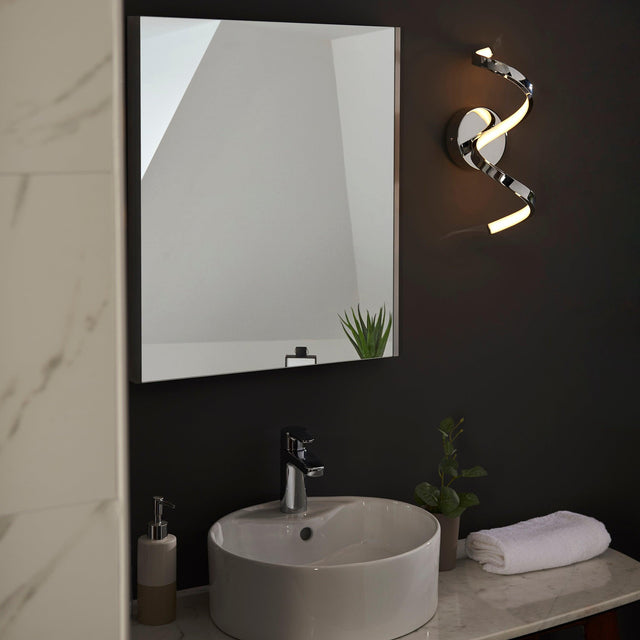 Endon Lighting - 96433 - Endon Lighting 96433 Astral Bathroom Wall Light Chrome plate & white silicone Non-dimmable