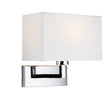 Endon Lighting - 96751-CH - Endon Lighting 96751-CH Piccolo Indoor Wall Light Chrome plate & white fabric Dimmable