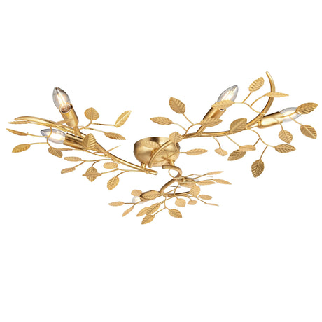 Endon Lighting - 96830 - Endon Lighting 96830 Linette 6lt Flush Indoor light fitting Gold leaf