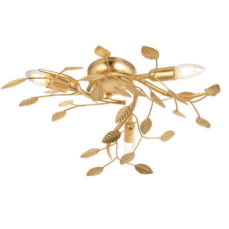 Endon Lighting - 96831 - Endon Lighting 96831 Linette 3lt Flush Indoor light fitting Gold leaf