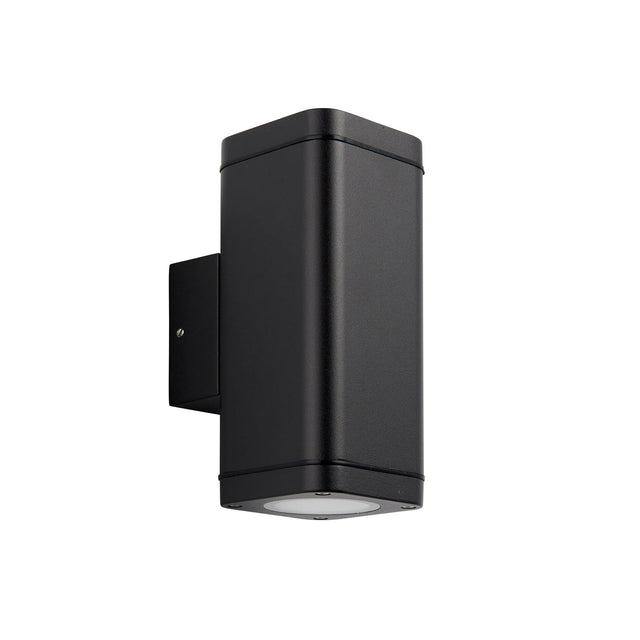 Endon Lighting - 96911 - Endon Lighting 96911 Milton Outdoor Wall Light Textured black & clear glass Dimmable