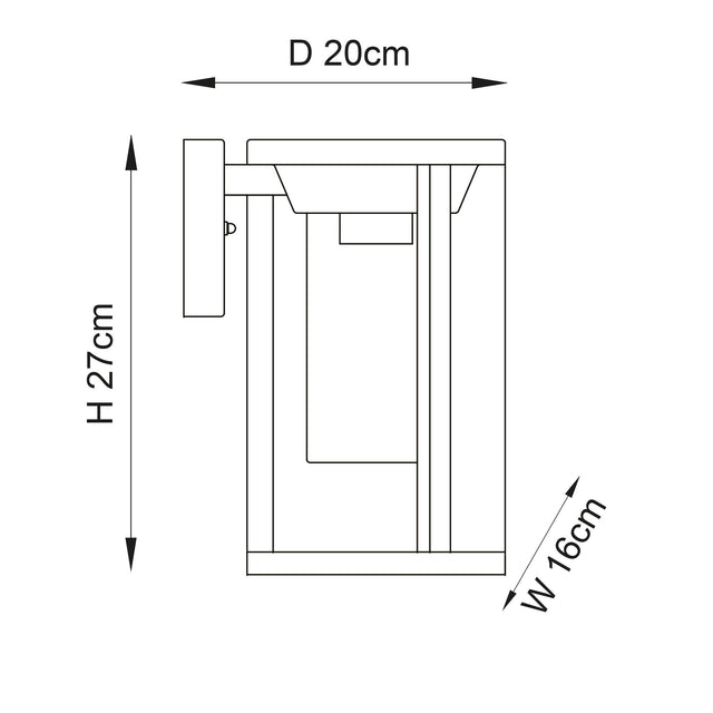 Endon Lighting - 96916 - Endon Lighting 96916 Braden Outdoor Wall Light Textured black & white pc Dimmable