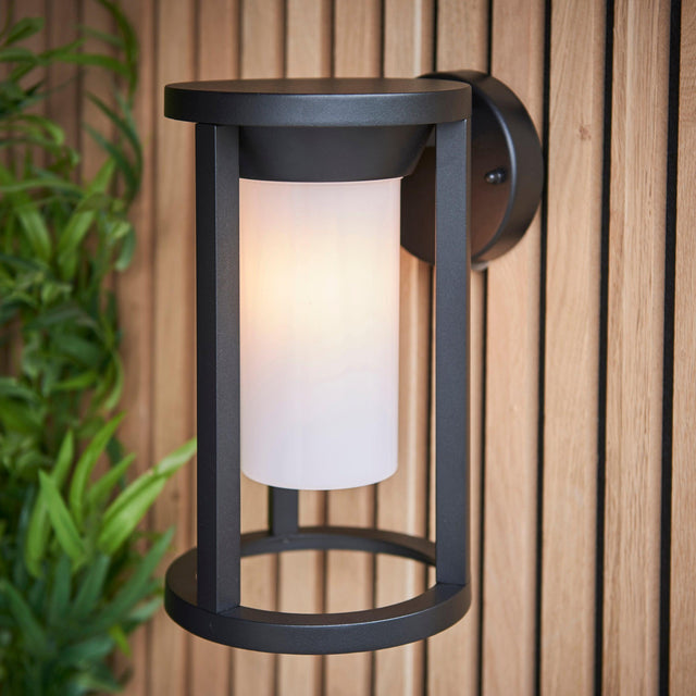 Endon Lighting - 96916 - Endon Lighting 96916 Braden Outdoor Wall Light Textured black & white pc Dimmable