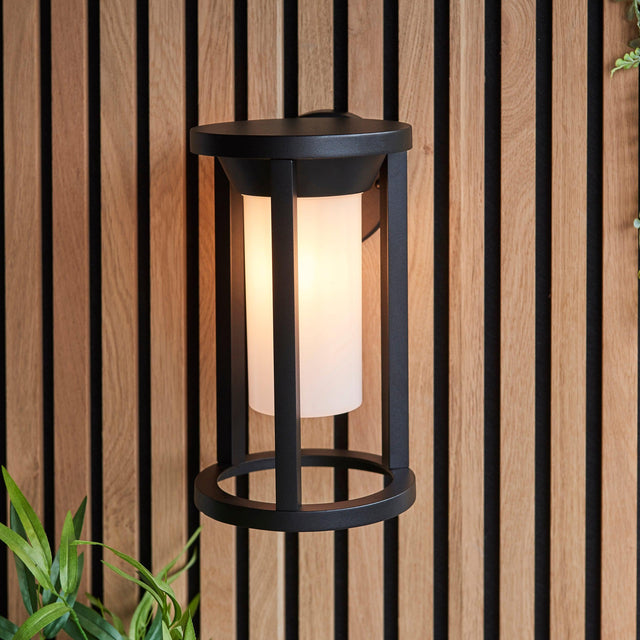 Endon Lighting - 96916 - Endon Lighting 96916 Braden Outdoor Wall Light Textured black & white pc Dimmable