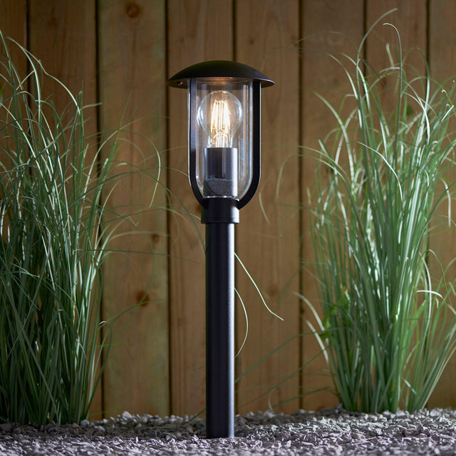 Endon Lighting - 96923 - Endon Lighting 96923 Quinn Outdoor Floor Lamps Textured black & clear pc Dimmable