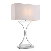 Endon Lighting - 96930-TLCH - Endon Lighting 96930-TLCH Epalle Indoor Table Lamps Chrome plate & white fabric Non-dimmable