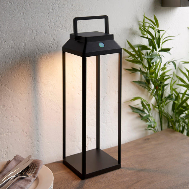 Endon Lighting - 96932 - Endon Lighting 96932 Linterna Outdoor Table Lamps Textured black Dimmable