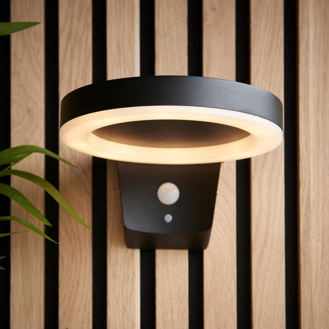 Endon Lighting - 96933 - Endon Lighting 96933 Ebro Outdoor Wall Light Textured black & white pc Step dimmable