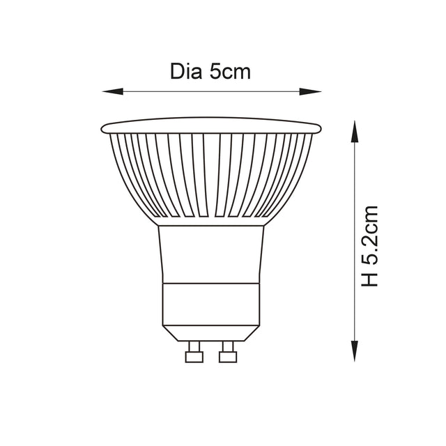 Endon Lighting - 97118 - Endon Lighting 97118 GU10 LED SMD Un-Zoned Accessories Clear glass Dimmable