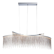 Endon Lighting - 97219 - Endon Lighting 97219 Orphelia Criss Cross Indoor Pendant Light Chrome plate & silver effect chain Non-dimmable