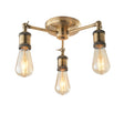 Endon Lighting - 97243 - Endon Lighting 97243 Hal Indoor Semi flush Light Antique brass plate Dimmable