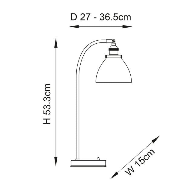 Endon Lighting - 97590 - Endon Lighting 97590 Hansen 1lt Table Indoor light fitting Bright nickel plate & clear glass