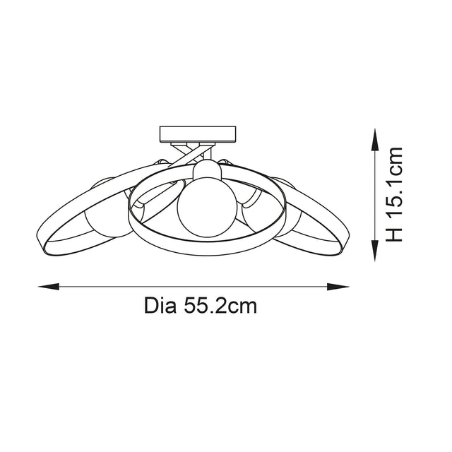 Endon Lighting - 97663 - Semi Flush Light