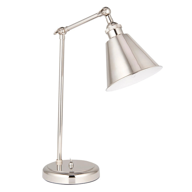 Endon Lighting - 97836 - Endon Lighting 97836 Hal 1lt Table Indoor light fitting Bright nickel plate