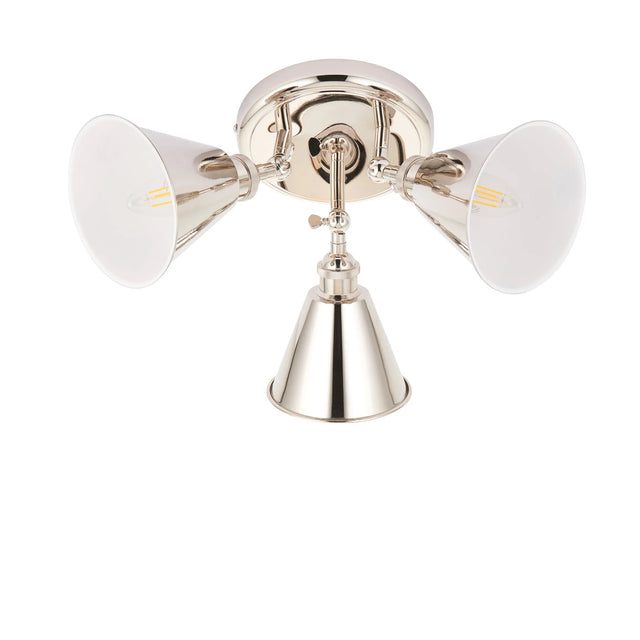 Endon Lighting - 97838 - Endon Lighting 97838 Hal 3lt Spot Indoor light fitting Bright nickel plate