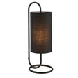 Endon Lighting - 98088 - Endon Lighting 98088 Klip 1lt Table Indoor light fitting Matt black & black fabric