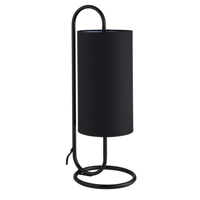 Endon Lighting - 98088 - Endon Lighting 98088 Klip 1lt Table Indoor light fitting Matt black & black fabric