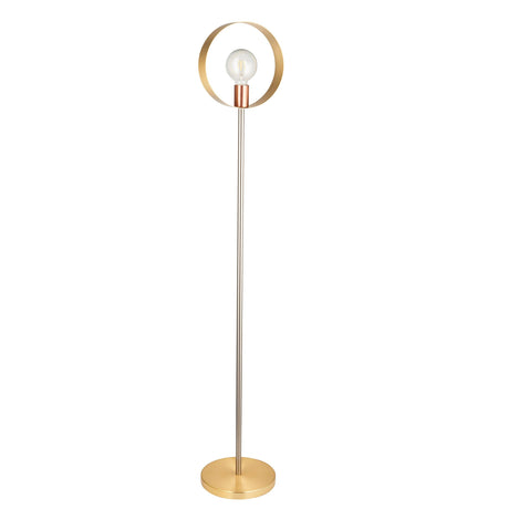 Endon Lighting - 98095 - Endon Lighting 98095 Hoop Indoor Floor Lamps Brushed brass, nickel & copper plate Non-dimmable