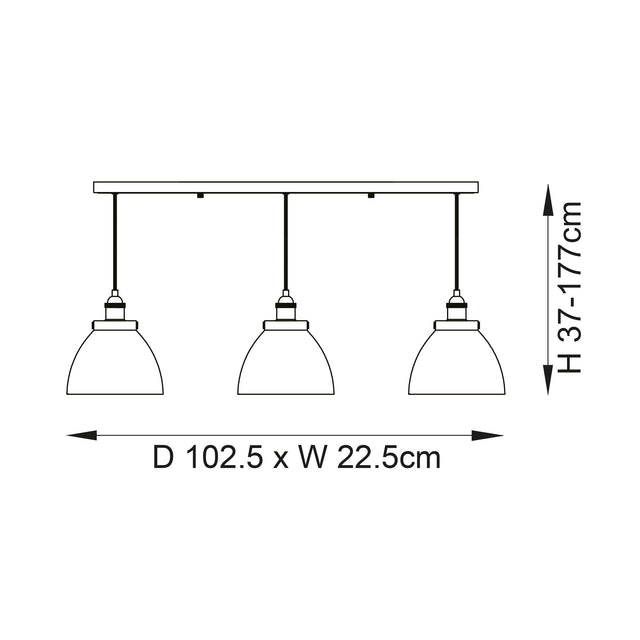 Endon Lighting - 98114 - Endon Lighting 98114 Hansen Indoor Pendant Light Antique brass plate & clear glass Dimmable