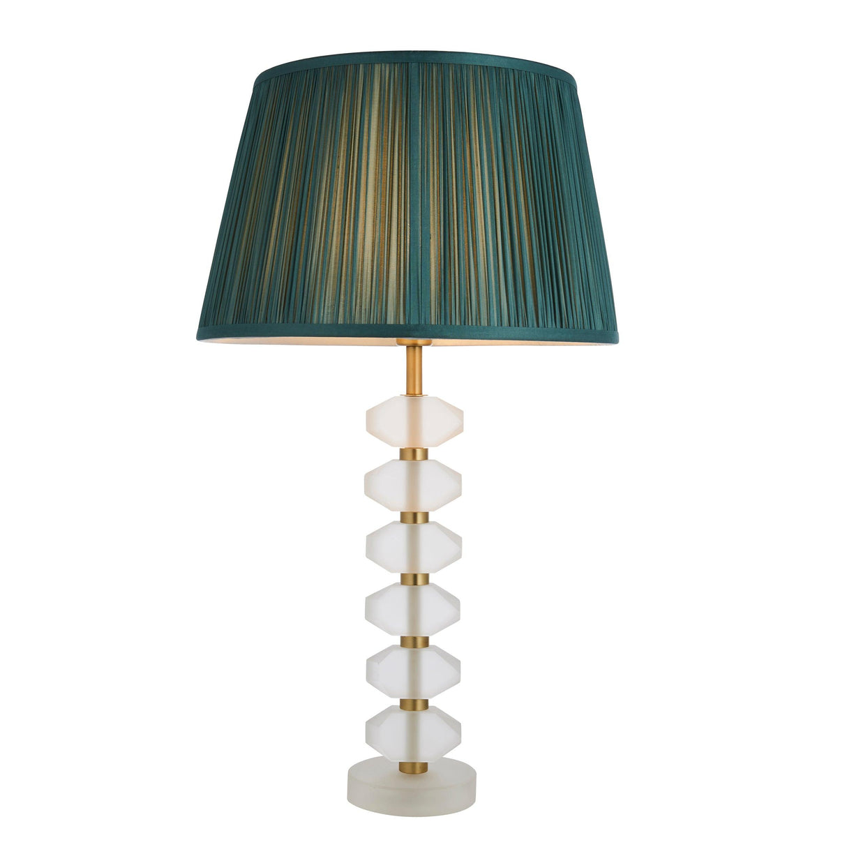 Endon Lighting - 98346 - Endon Lighting 98346 Annabelle & Freya Indoor Table Lamps Frosted crystal & fir silk Non-dimmable