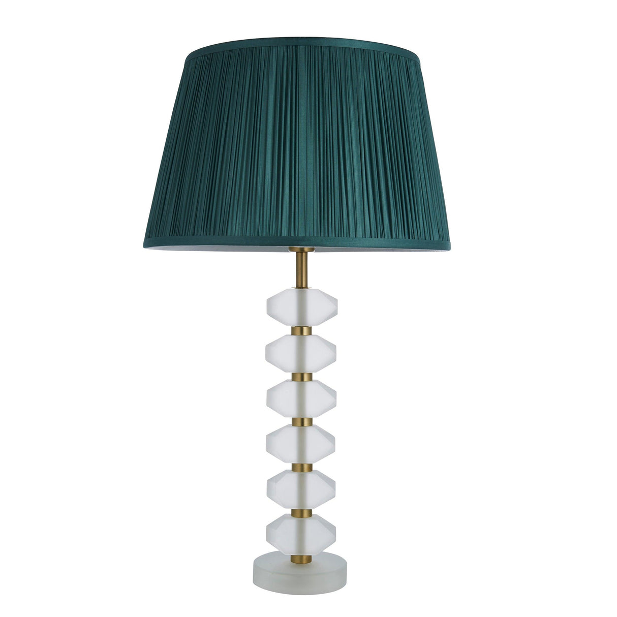 Endon Lighting - 98346 - Endon Lighting 98346 Annabelle & Freya Indoor Table Lamps Frosted crystal & fir silk Non-dimmable